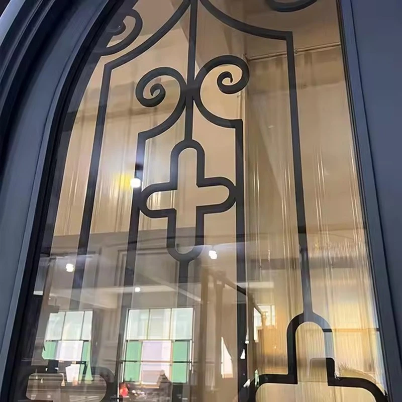 Double Iron Door With Sidelights