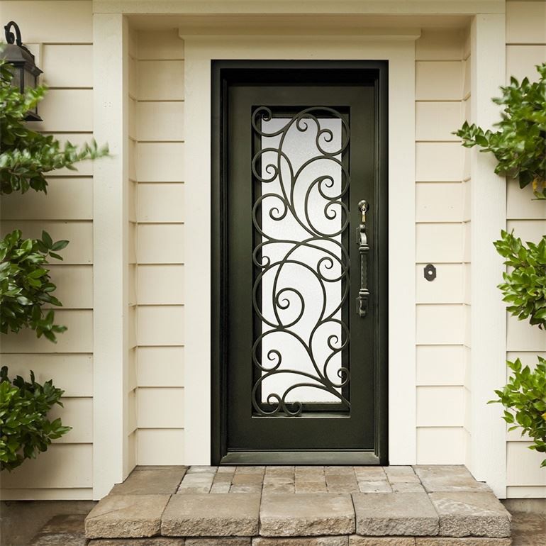 Wrought Iron Single Entry Door